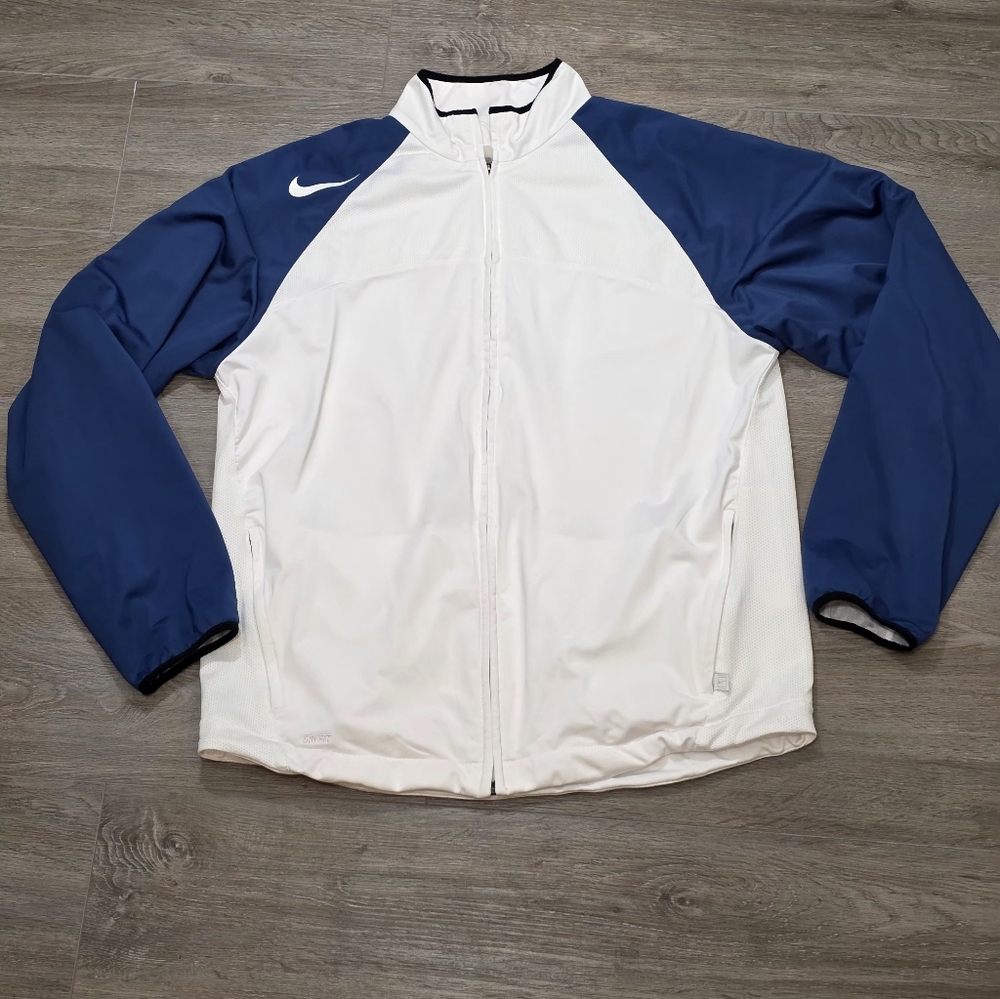 Nike Dri-Fit Track Jacket Mens Sz M Blue & White